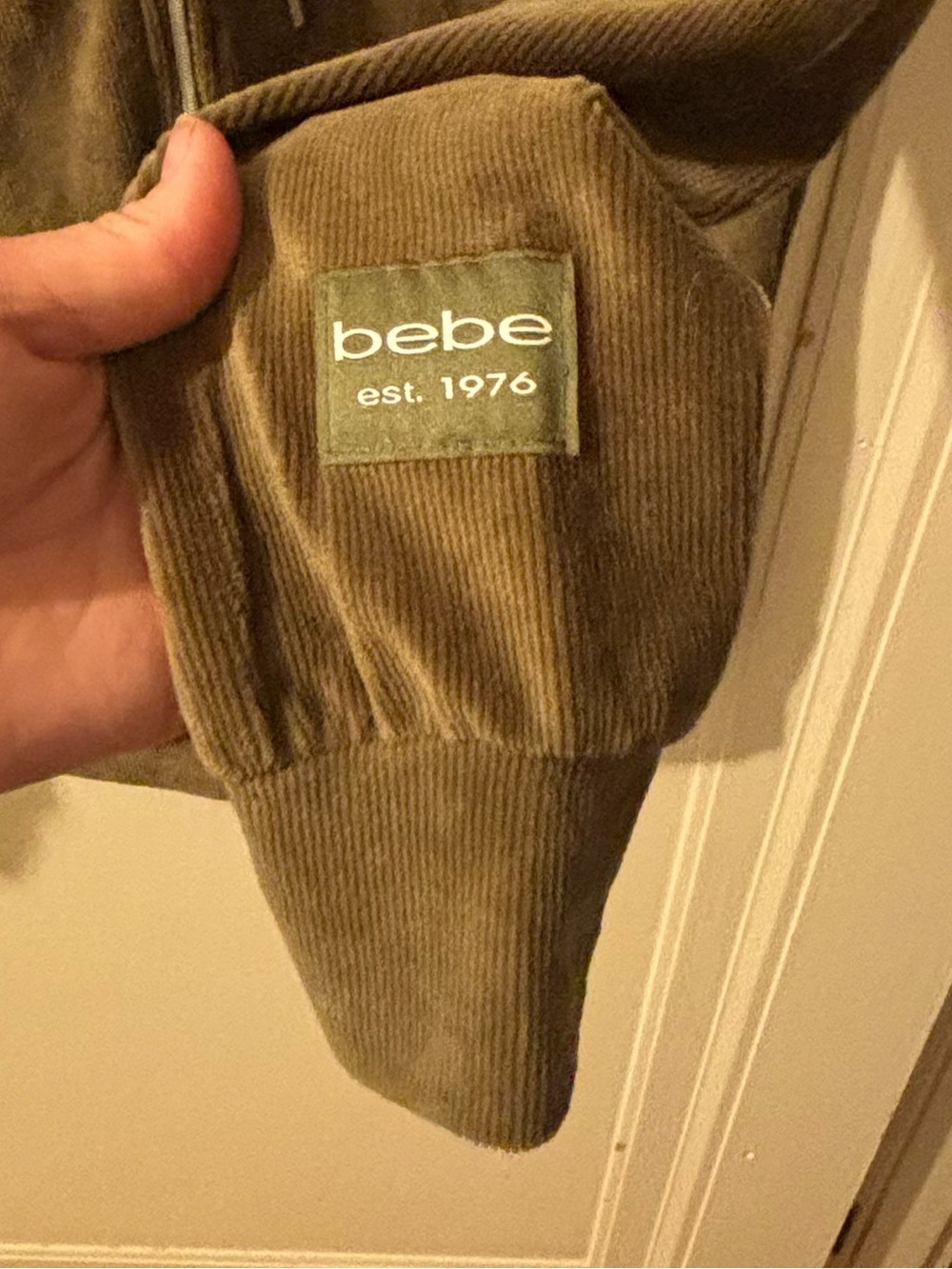 bebe Olive-Tone Zip Hoodie - Picture 3 of 8